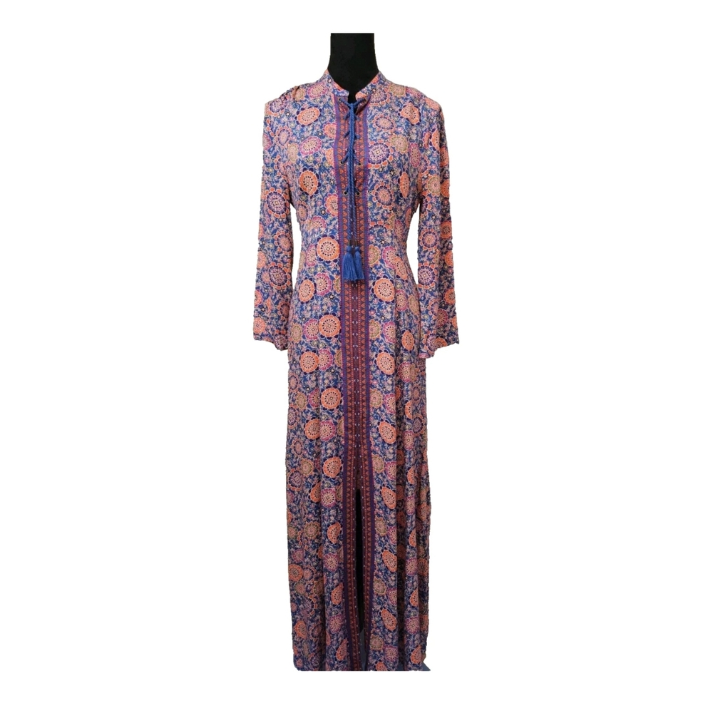 Beautiful Vibrant Multicolor Lace-Up Dress-NWOT-Size Medium